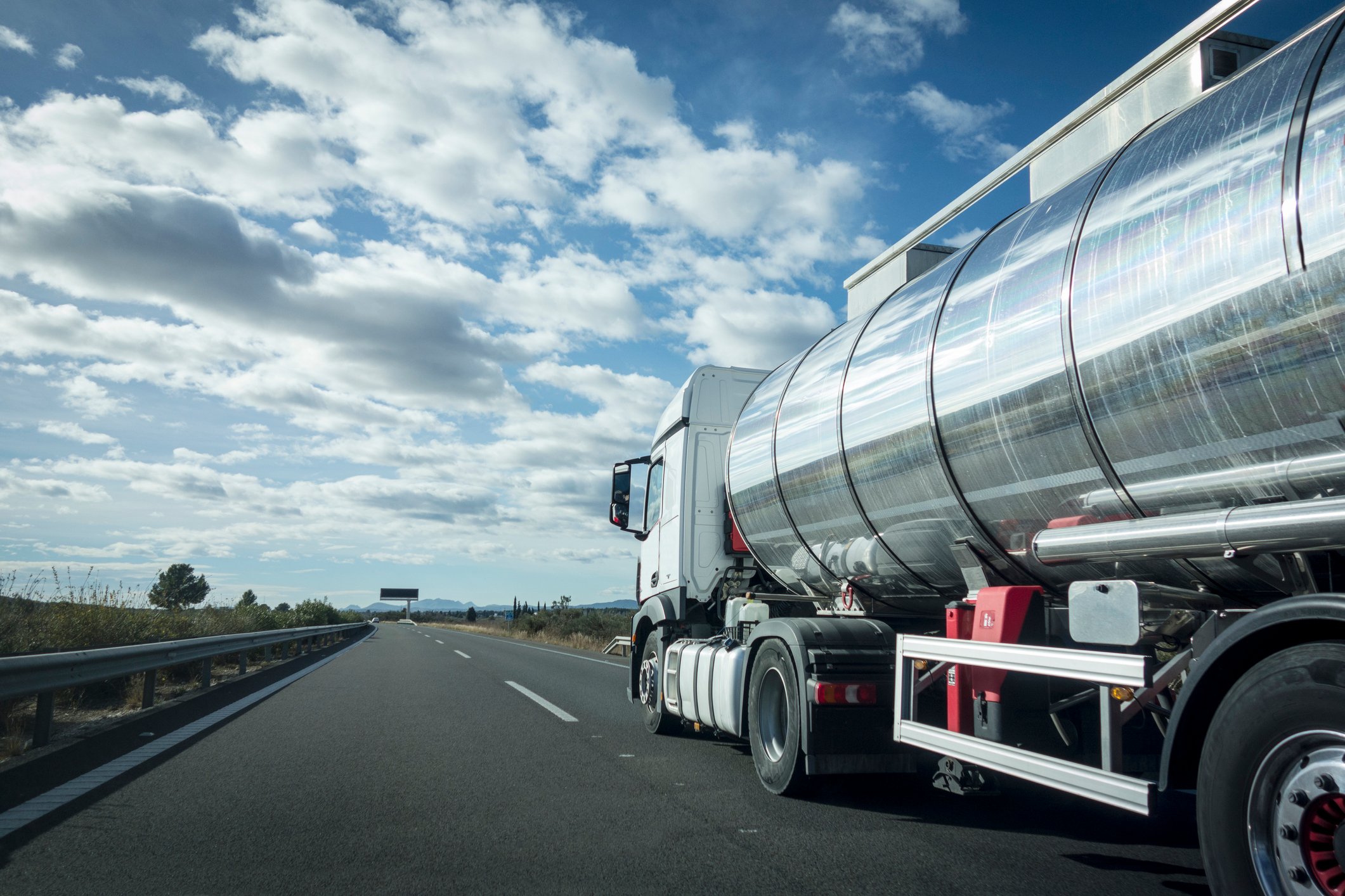 Natural Gas Truck on Road