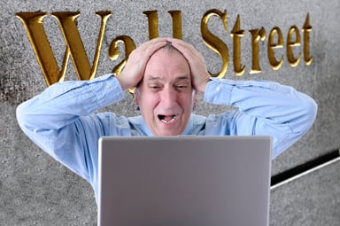 Wall Street - worried man