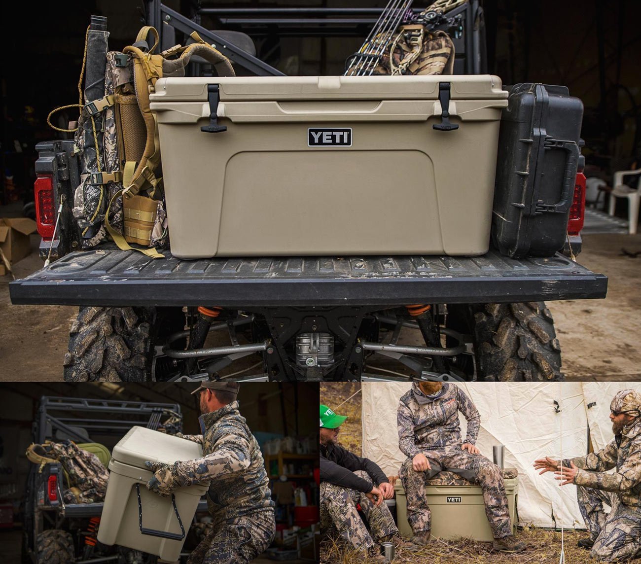Hunters with Yeti coolers