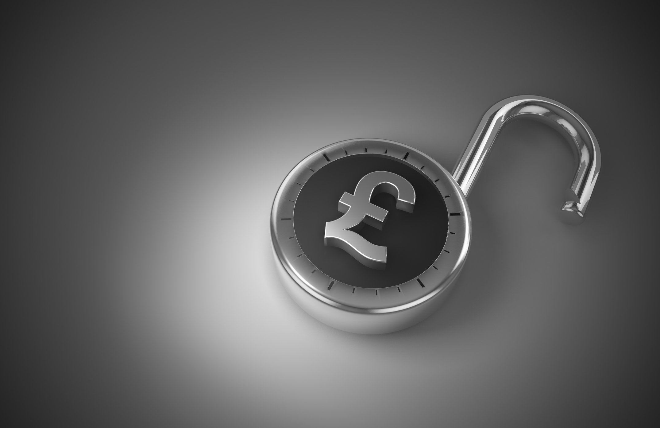 An opened lock with a Euro symbol on it.