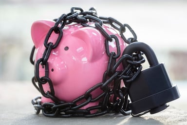 Padlocked-piggy-bank