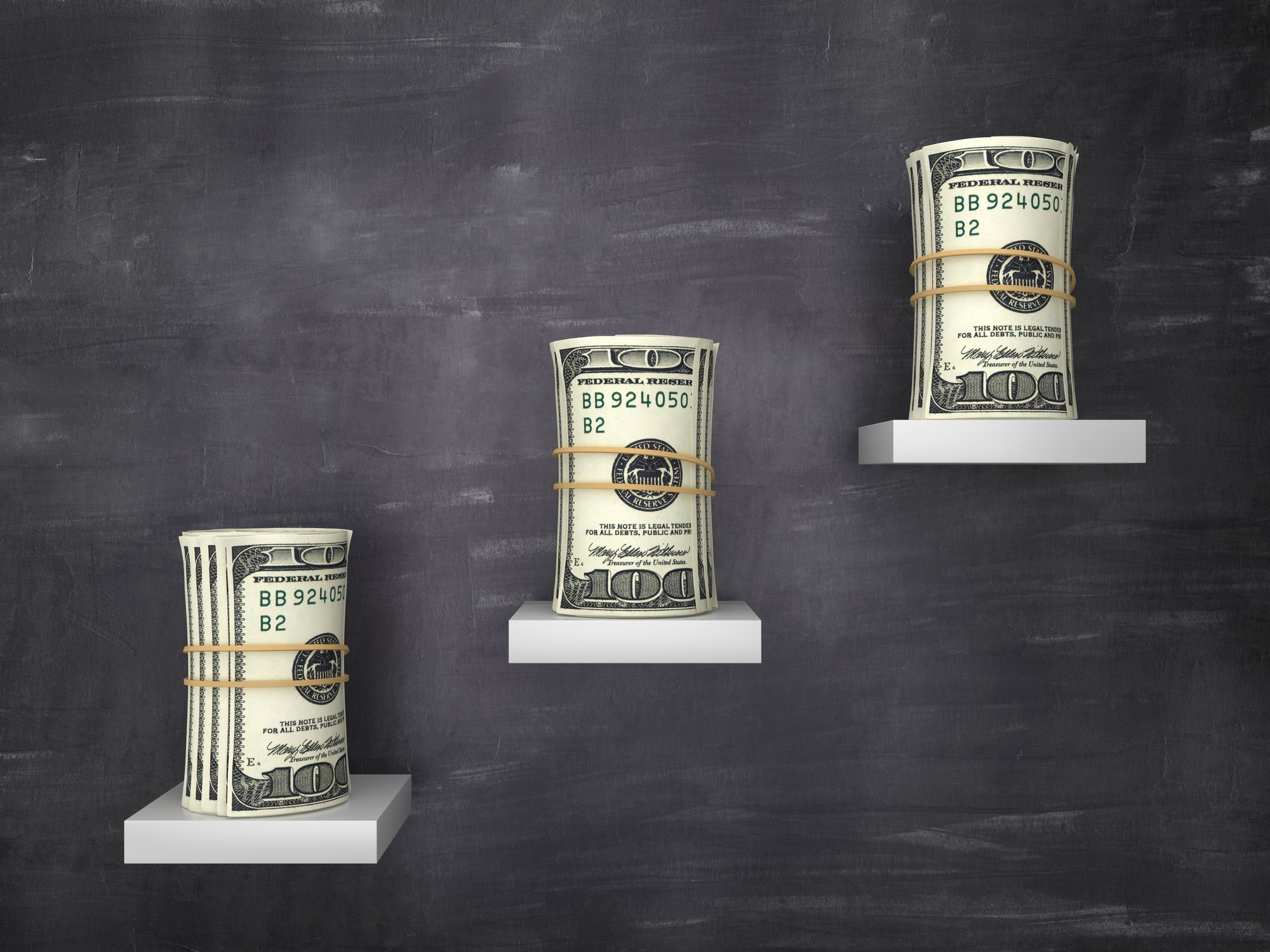 Getty - dividends three rolls cash money