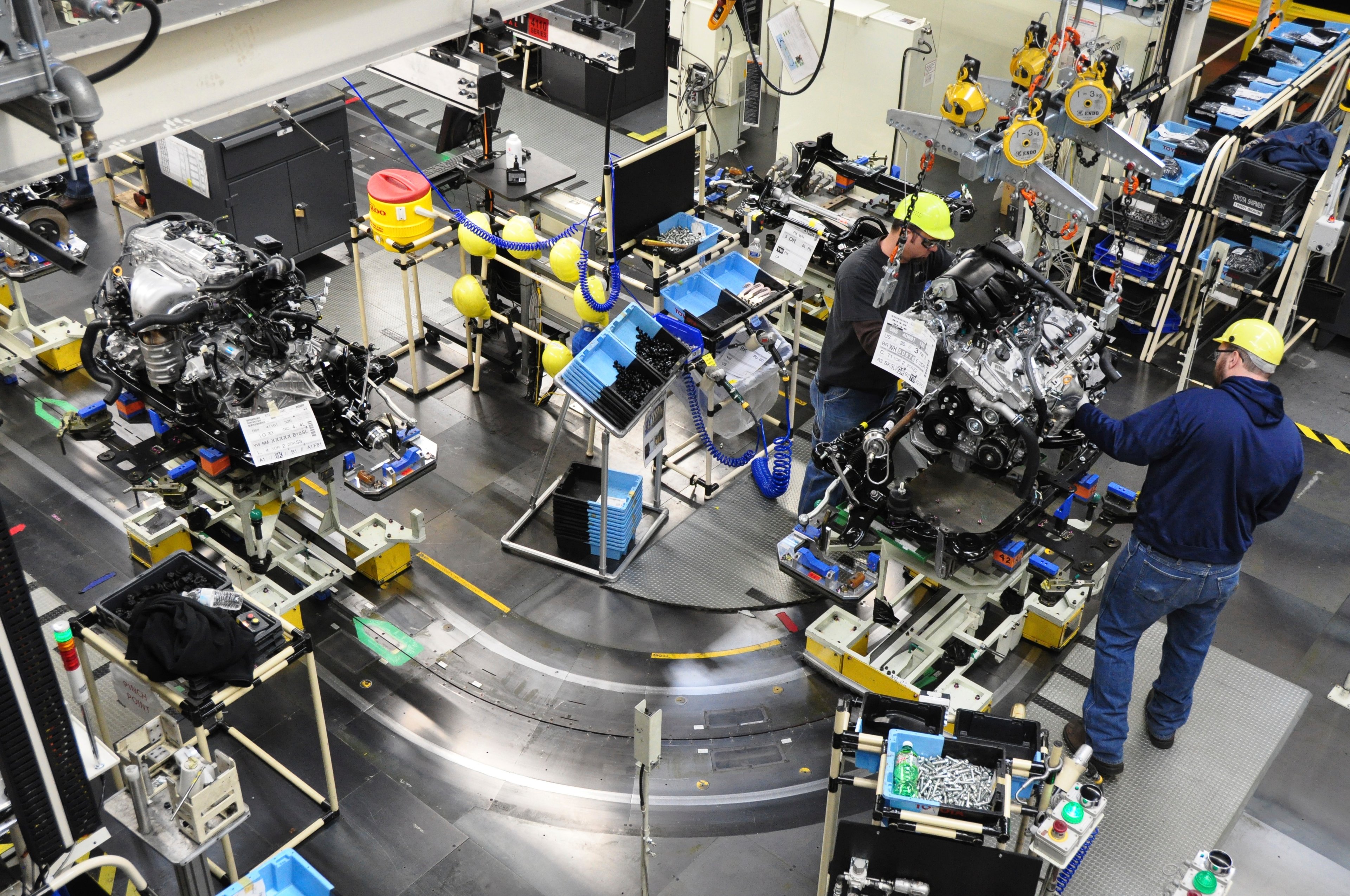 The floor of a Toyota factory.