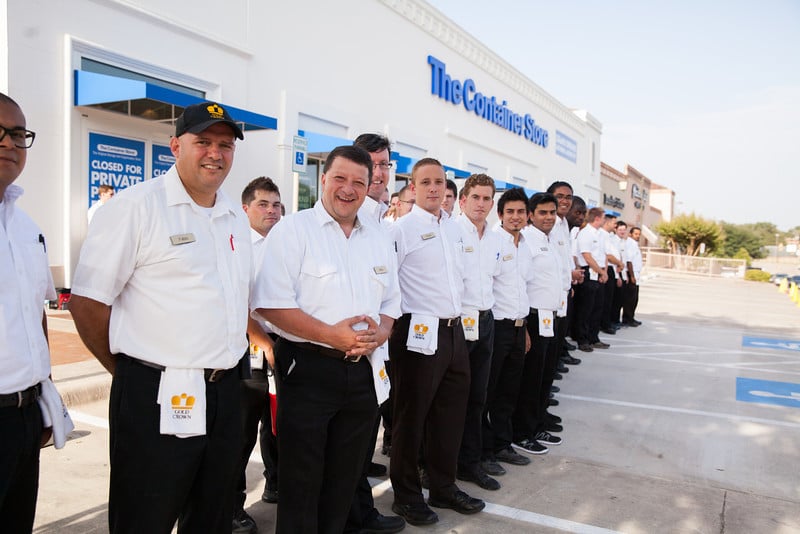 A lineup of employees at The Container Store