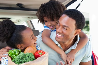 GettyImages-man and kids_groceries