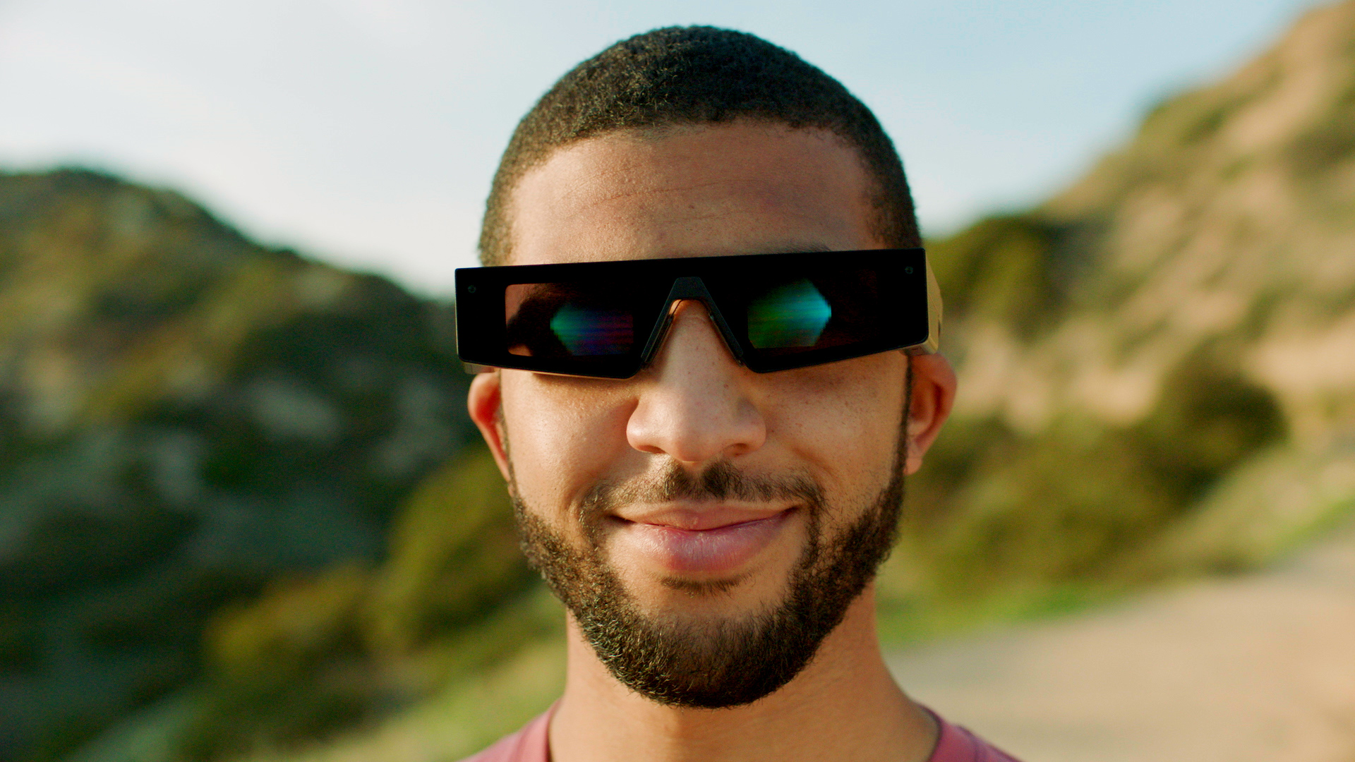 Person wearing Snap Spectacles.