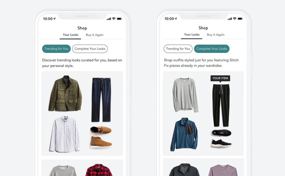 Stitch Fix's mobile app.