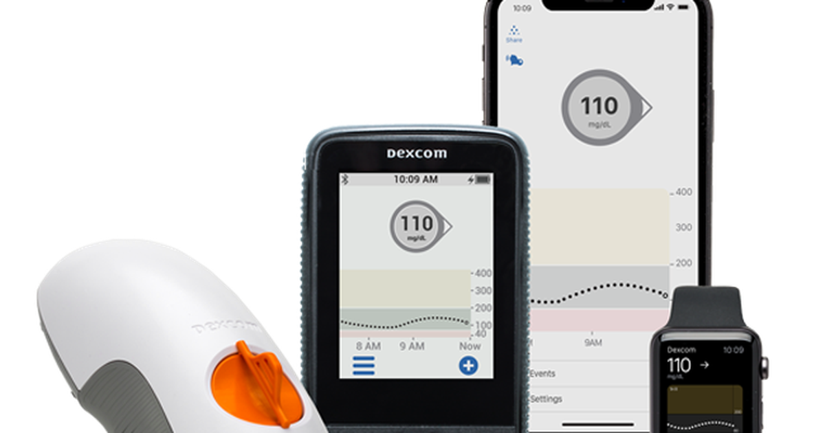 DexCom G6 continuous glucose monitoring devices and apps