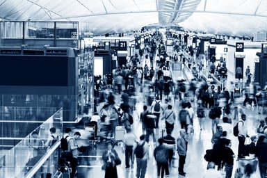 Airline Busy Airport Terminal