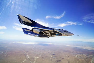 Virgin Spacecraft Gliding Home