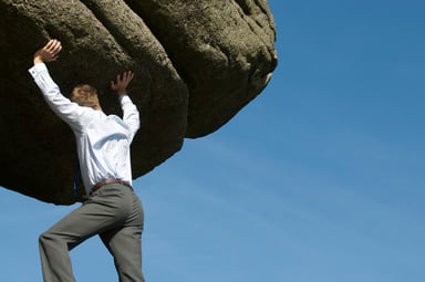 Sisyphus businessman