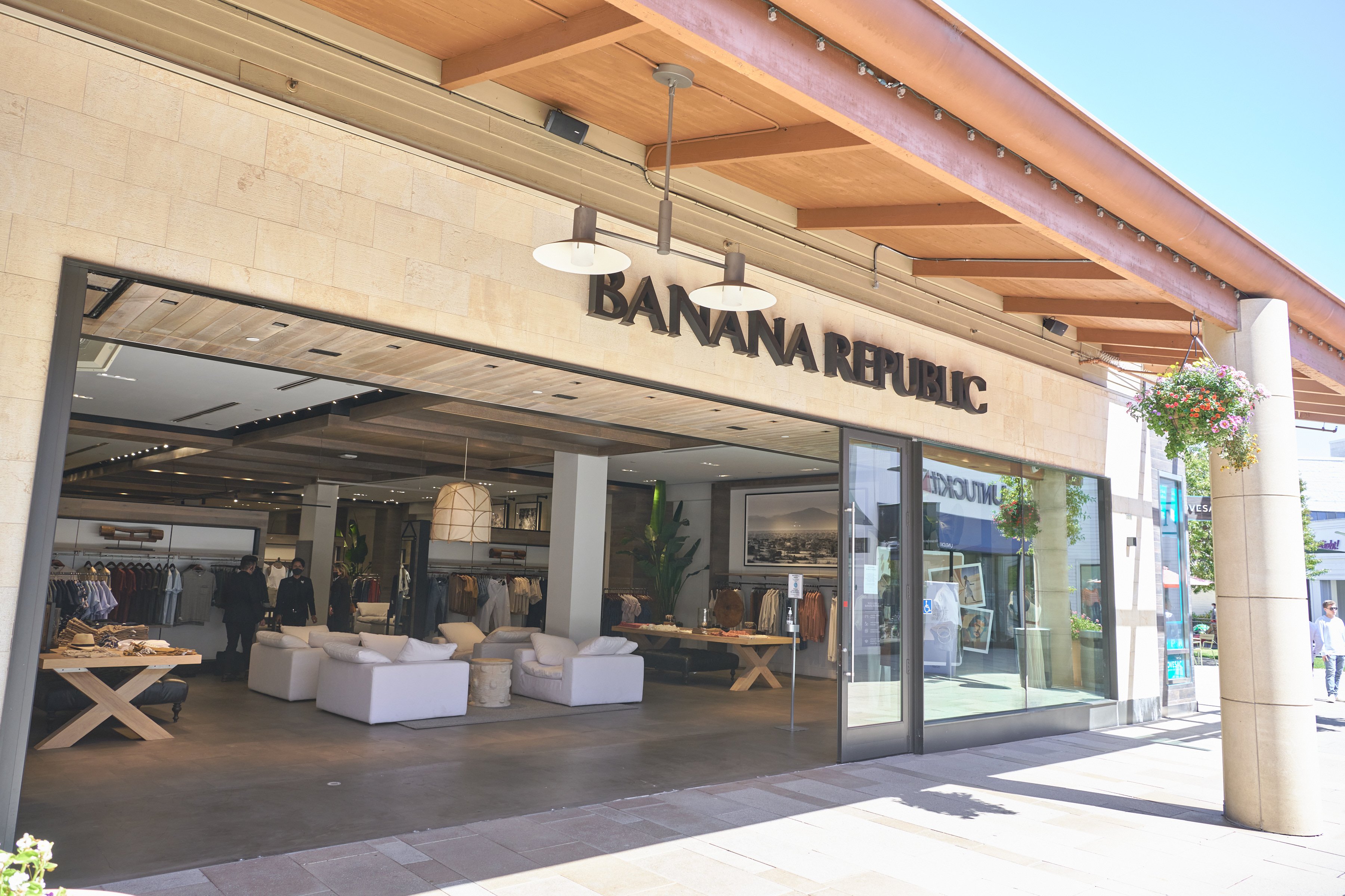 The entrance to a Banana Republic store.