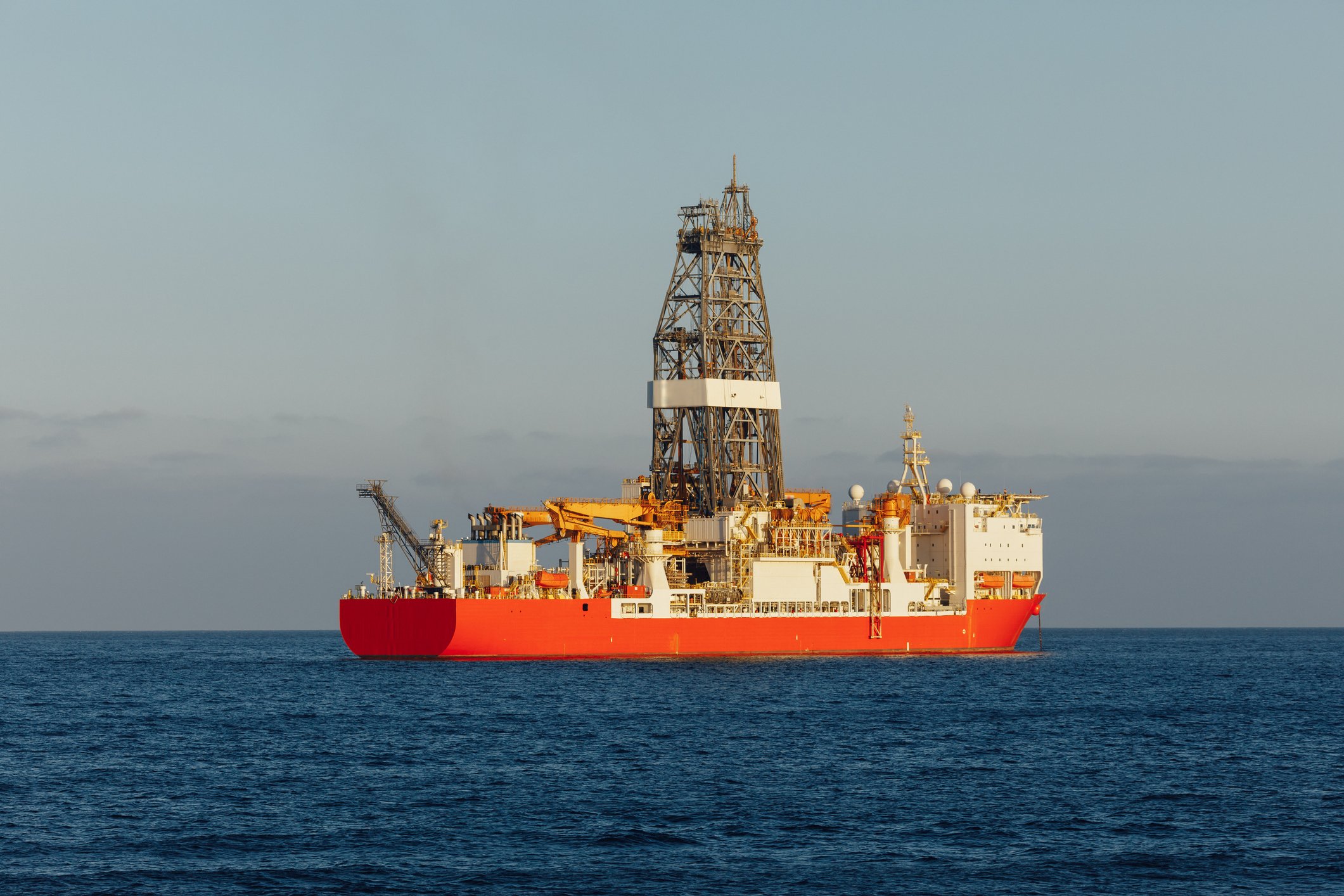 Offshore drillship at sea