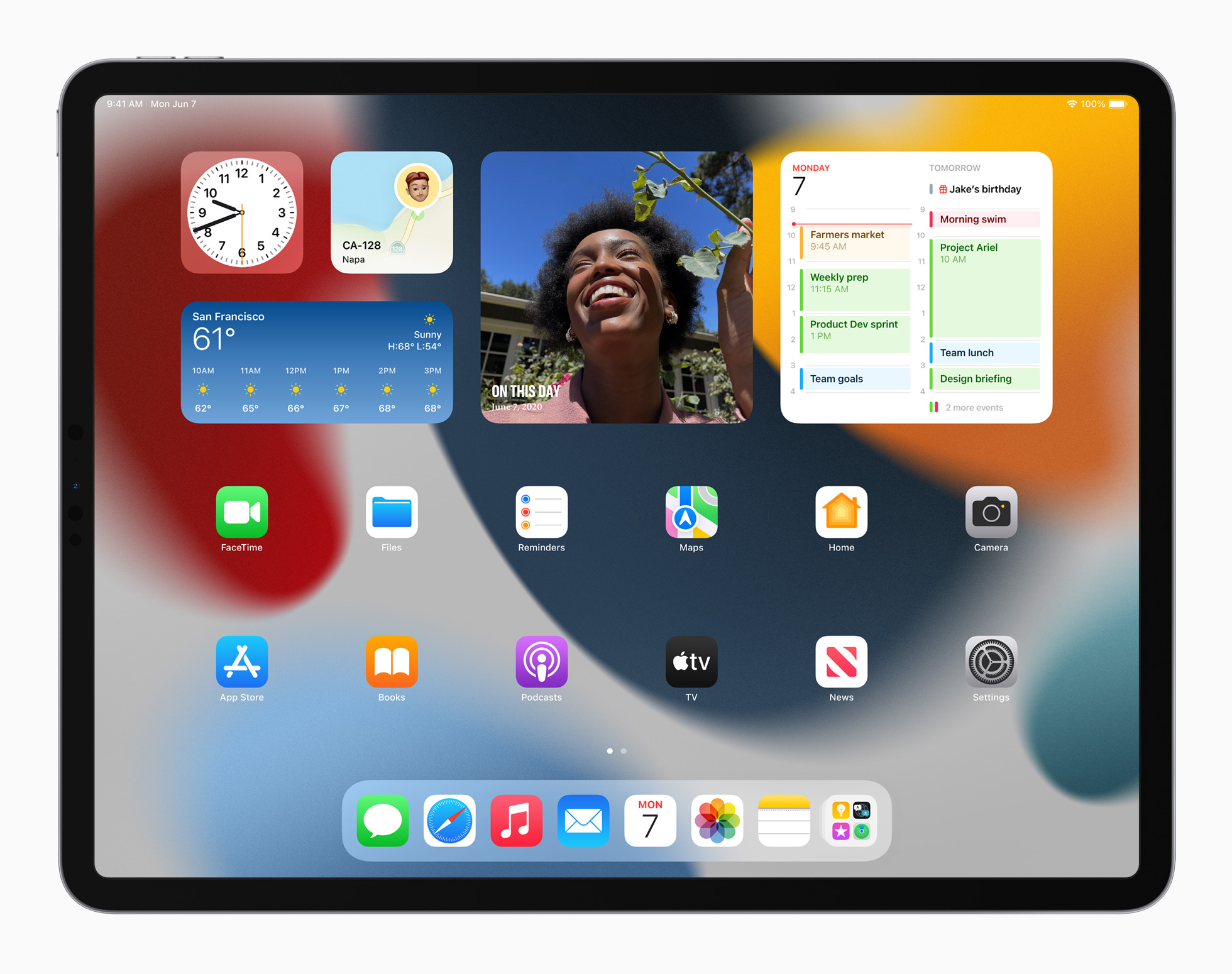 iPad running iPadOS 15
