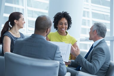 Business people in a meeting.