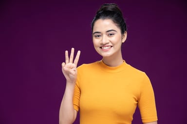 Getty - three 3 fingers