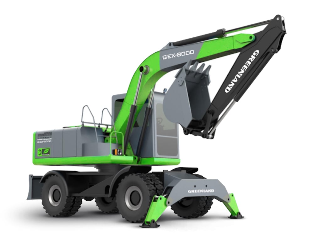 Greenland Technologies GEX-8000 8 ton electric excavator.