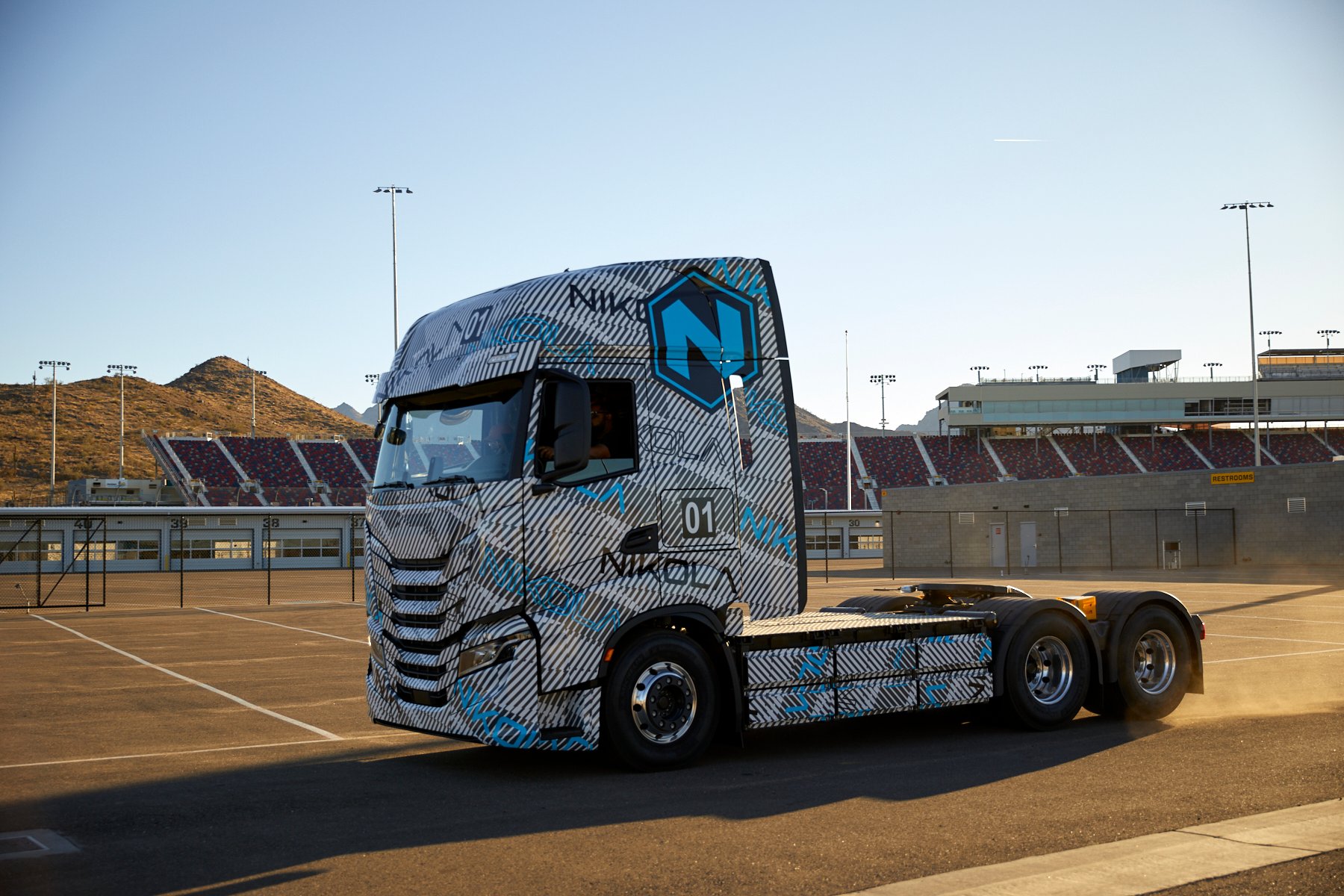 Nikola Tre battery electric semi truck. 