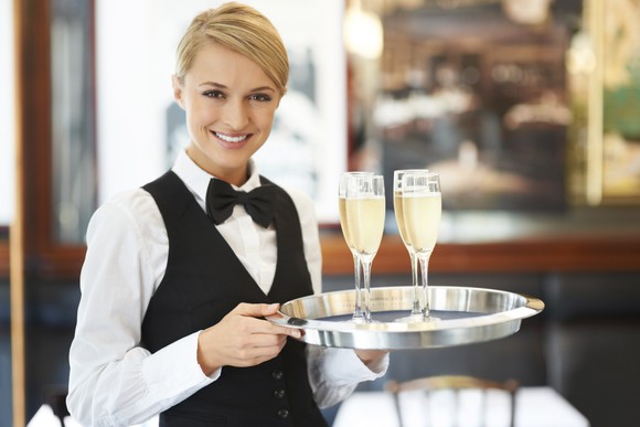 A hospitality worker