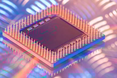 A semiconductor chip.