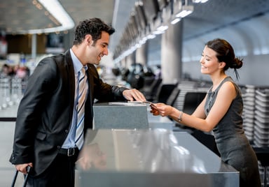 Person Checking in at Airport