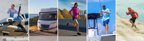 People doing various outdoor activities.