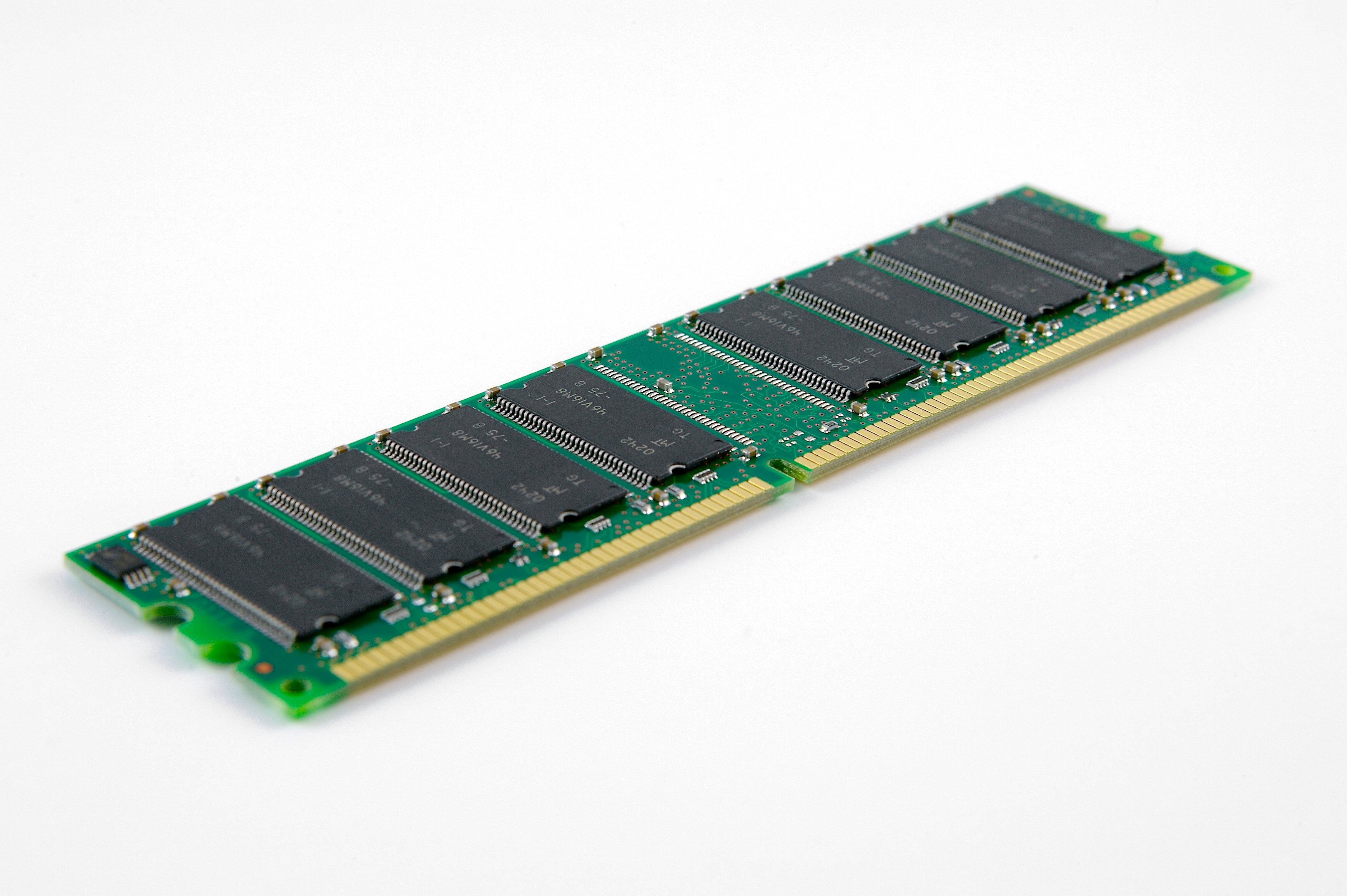 A computer memory chip.