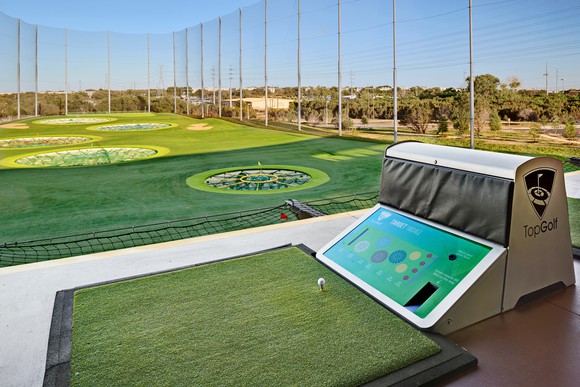 The driving range at a Topgolf location in Austin, Texas.