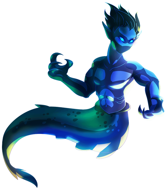 Animated drawing of a sea monster.