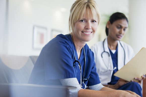 Medical professionals in uniform.