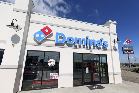 A Domino's Pizza storefront.