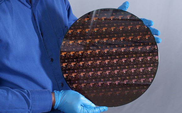 A wafer of IBM's 2nm chips.