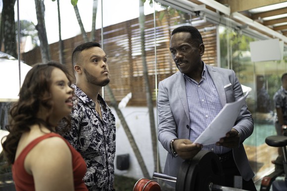 A young couple looks at a house to purchase.