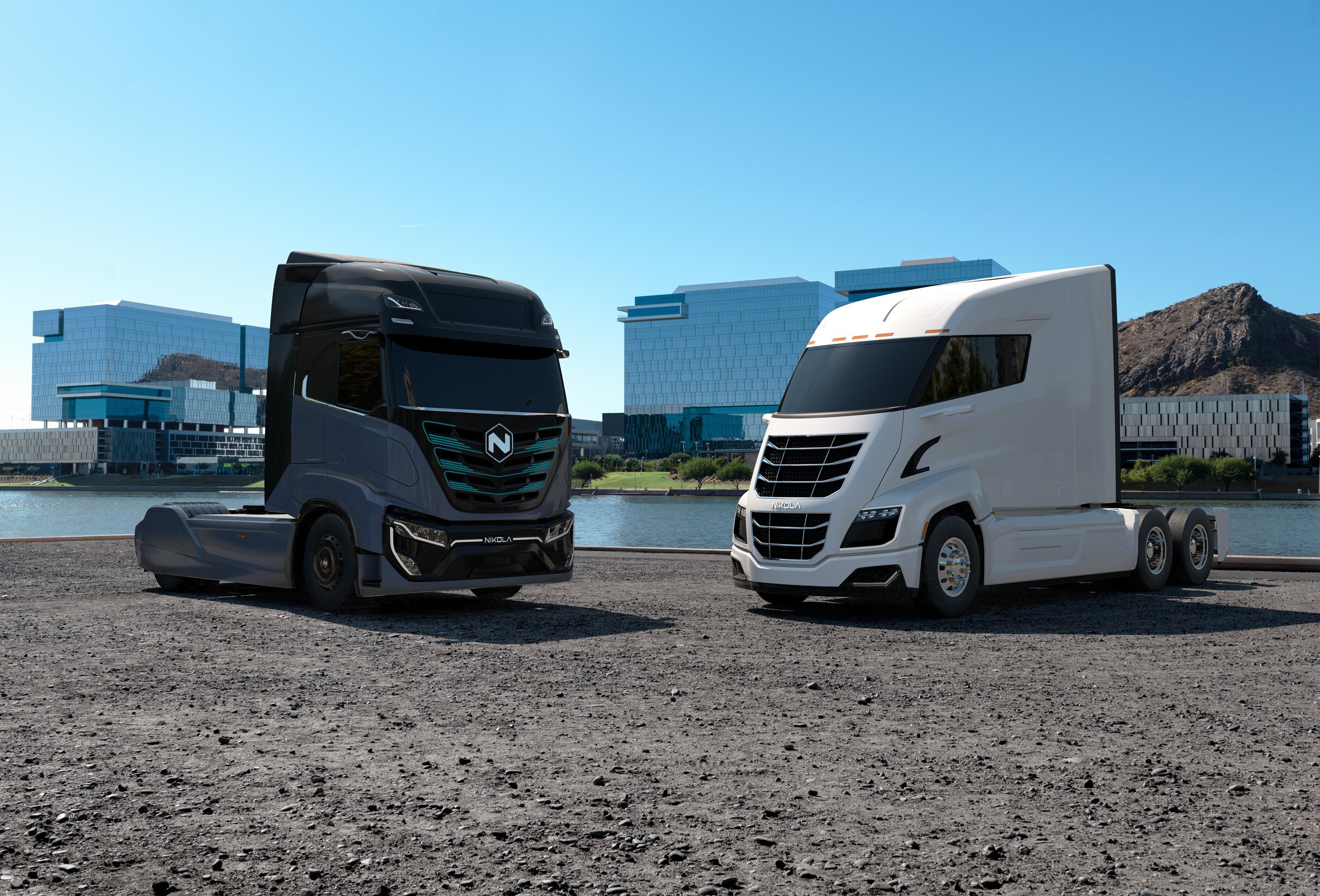 Two Nikola truck cabs