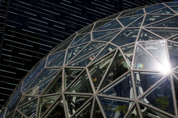 The glass sphere on Amazon's campus.