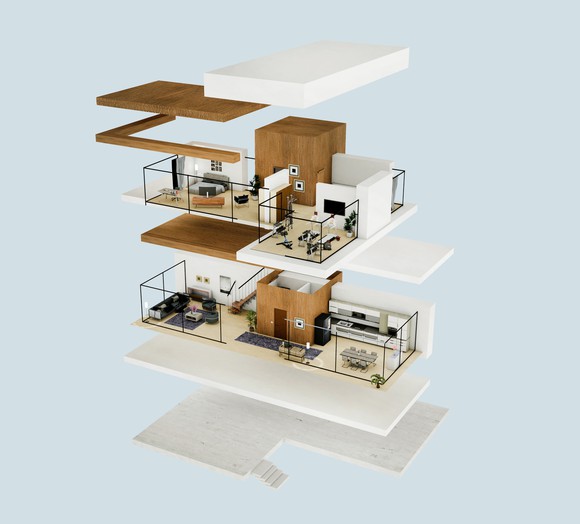3D breakdown of a home.