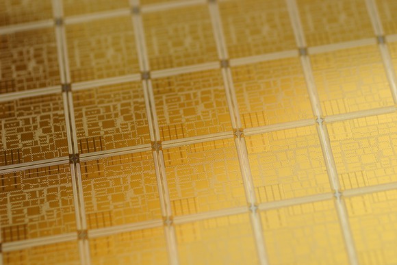 A close-up photo of computer chips.