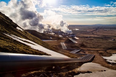 A geothermal power plant.