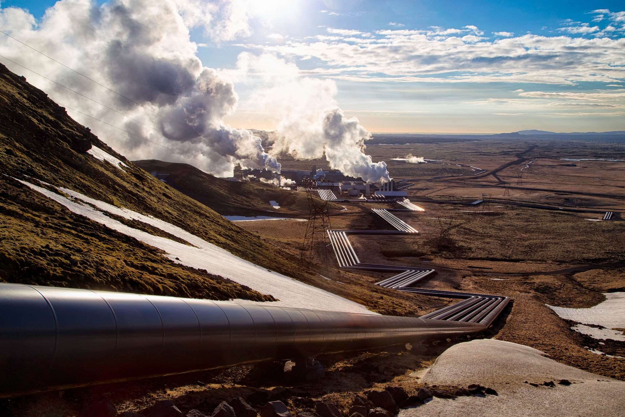 A geothermal power plant.