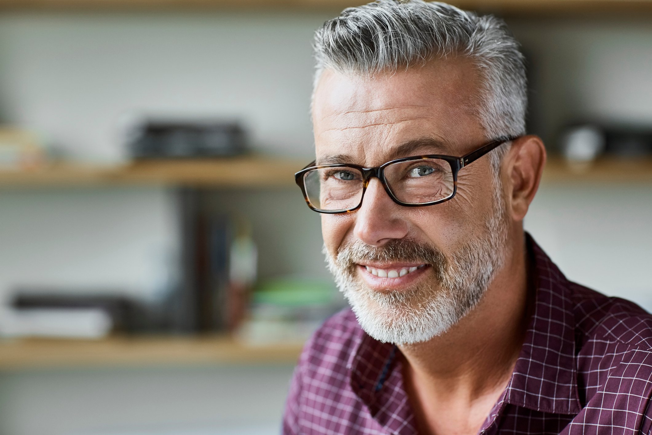 Closeup of smiling person