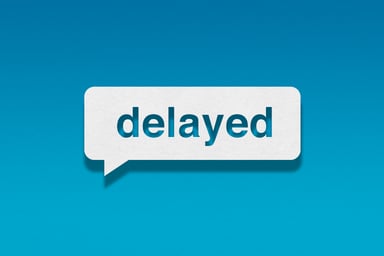 Delayed speech bubble