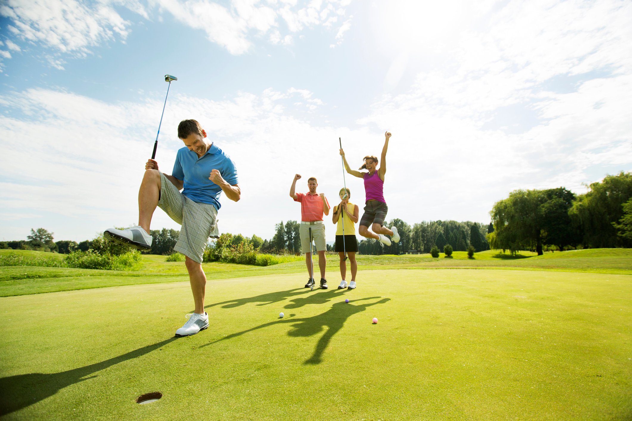 Friends Golfing