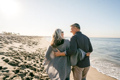 older couple at the beach