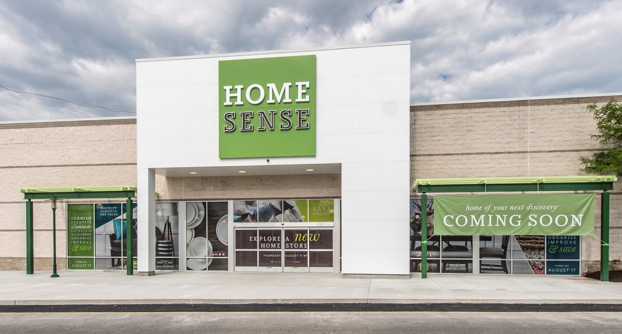 The exterior of a HomeSense store.
