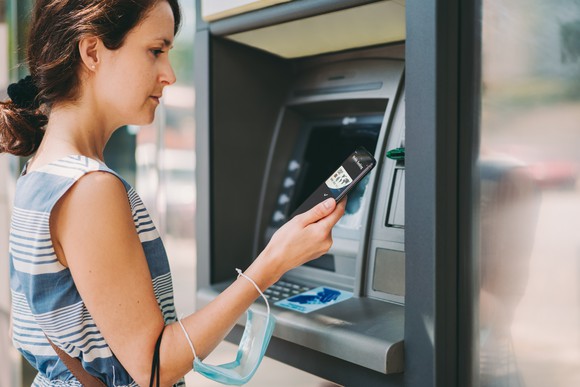 Withdrawing cash from an ATM