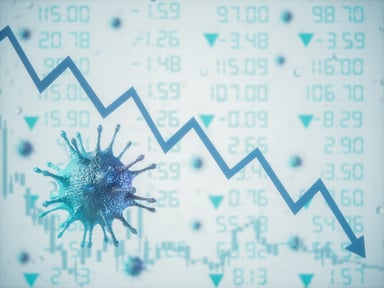 Coronavirus stock chart down