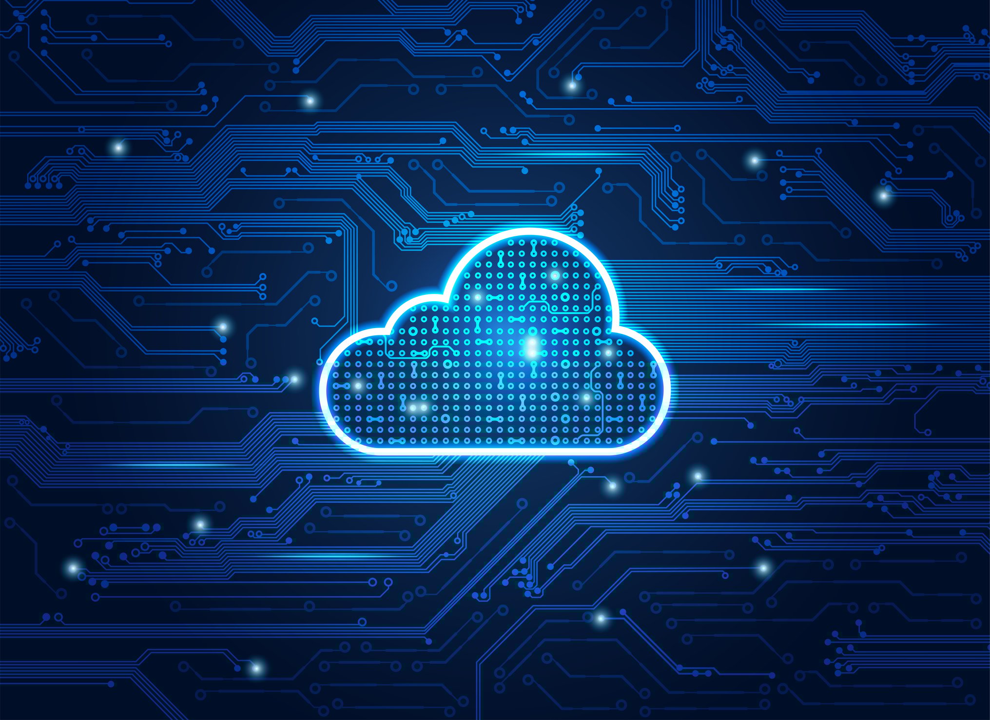 A digital-looking cloud.