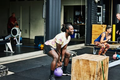 man working out at gym