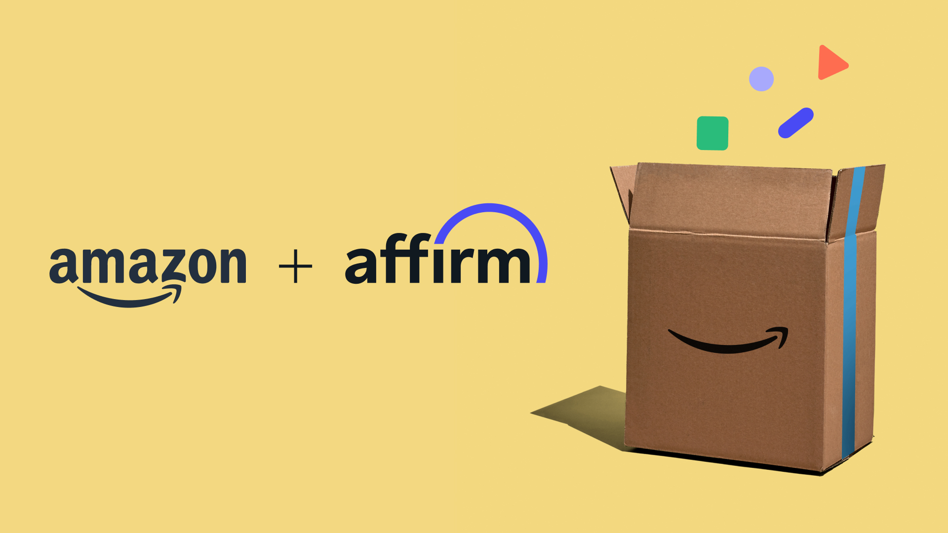Amazon plus Affirm advertising banner ad.