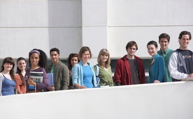 College students standing 